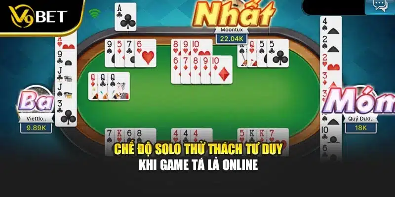 Chế độ solo thử thách tư duy khi game tá lả online